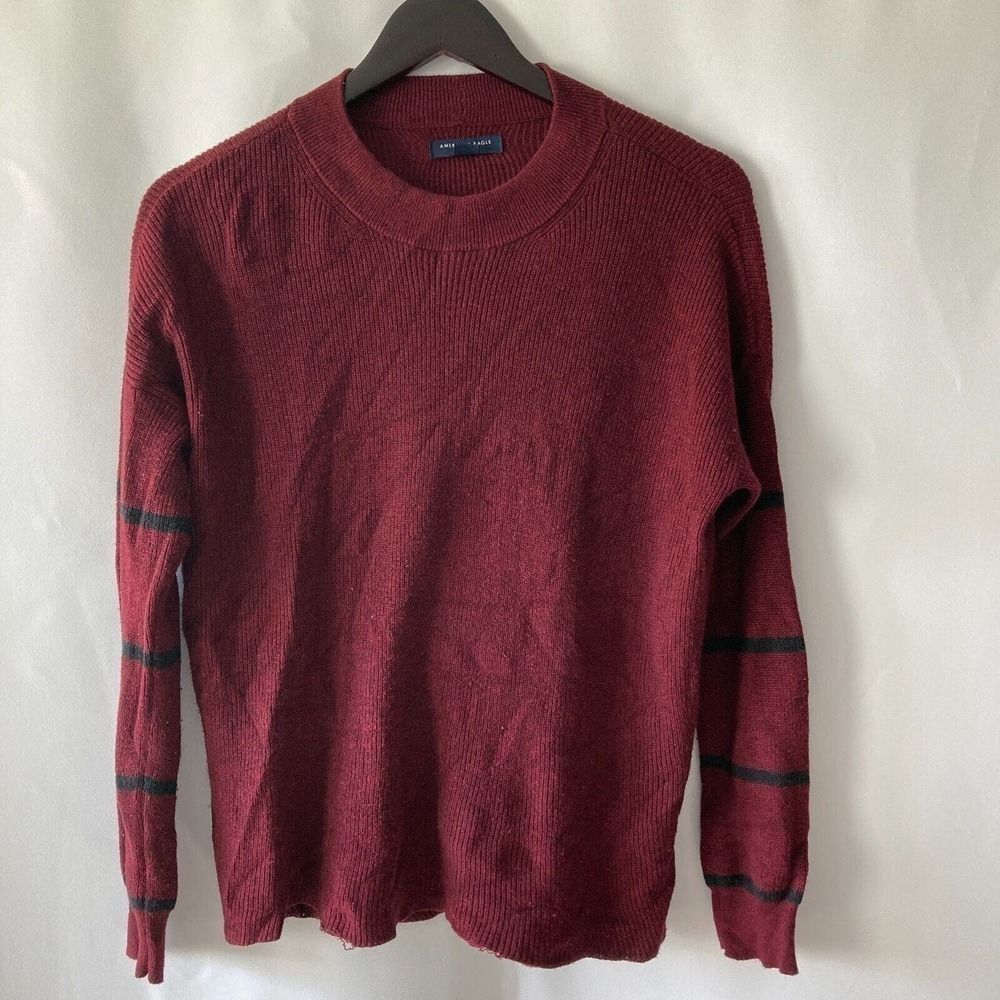 American Eagle Women's Maroon Plum Long Sleeve Jegging Fit Sweater Size XS